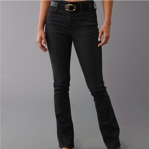 American Eagle High Rise Skinny Kick Jeans Women 8 Black
